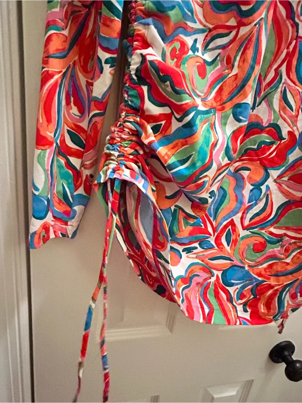 Coolibar Sun Protection Swim Dress Cover Up Medium Multicolor Floral-Print
